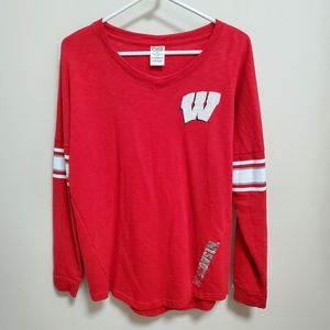 VS PINK | NCAA Wisconsin Badgers Long Sleeve Top S